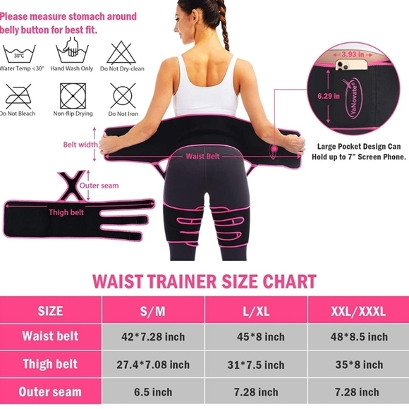 YANOVATE 3-IN 1 WAIST TRAINER BELT,THIGH ,BUTT, LIFTER WOMENS SIZE S-M - Picture 2 of 8